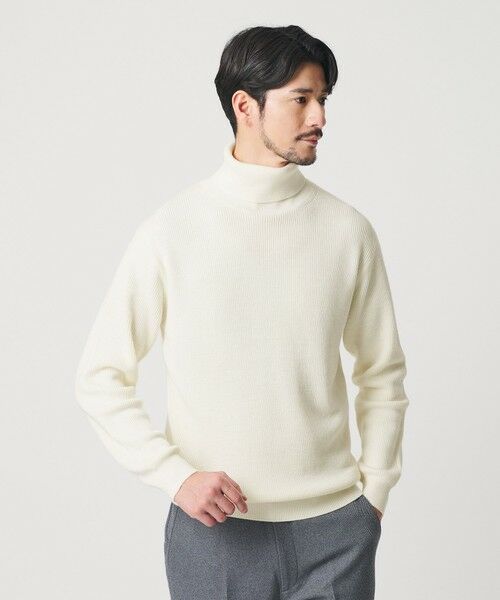 BEAUTY & YOUTH UNITED ARROWS/ビューティー&ユース ユナイテッドアローズ 【WEB限定 WARDROBE SMART】マシーンウォッシャブル ウールミックス アゼ タートルネック WHITE L BEAUTY & YOUTH UNITED ARROWS/ビューティー&ユース ユナイテッドアローズ 【WEB限定 WARDROBE SMART】マシーンウォッシャブル ウールミックス アゼ タートルネック WHITE L