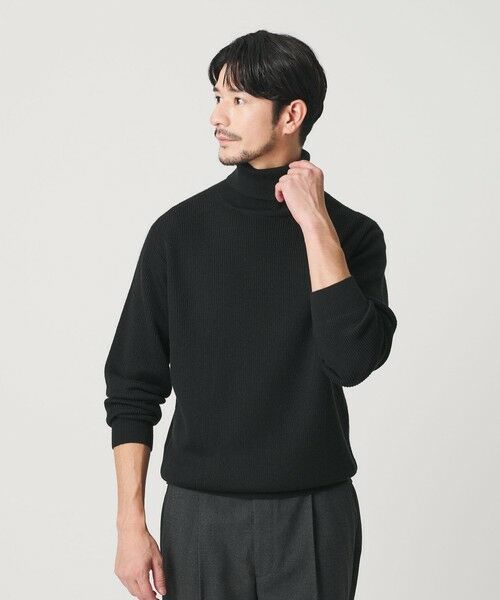 BEAUTY & YOUTH UNITED ARROWS/ビューティー&ユース ユナイテッドアローズ 【WEB限定 WARDROBE SMART】マシーンウォッシャブル ウールミックス アゼ タートルネック BLACK M BEAUTY & YOUTH UNITED ARROWS/ビューティー&ユース ユナイテッドアローズ 【WEB限定 WARDROBE SMART】マシーンウォッシャブル ウールミックス アゼ タートルネック BLACK M