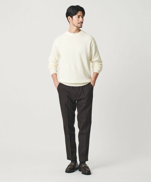 BEAUTY&YOUTH UNITED ARROWS / ビューティー&ユース ユナイテッドアローズ ニット・セーター | 【WEB限定 WARDROBE SMART】マシーンウォッシャブル ウールミックス アゼ クルーネック | 詳細4