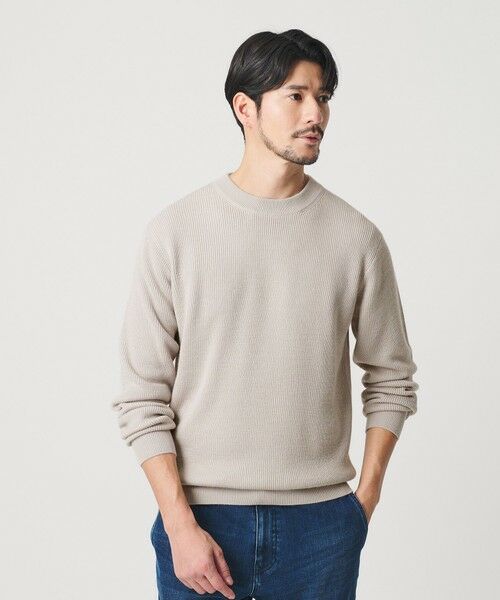 BEAUTY&YOUTH UNITED ARROWS / ビューティー&ユース ユナイテッドアローズ ニット・セーター | 【WEB限定 WARDROBE SMART】マシーンウォッシャブル ウールミックス アゼ クルーネック | 詳細25