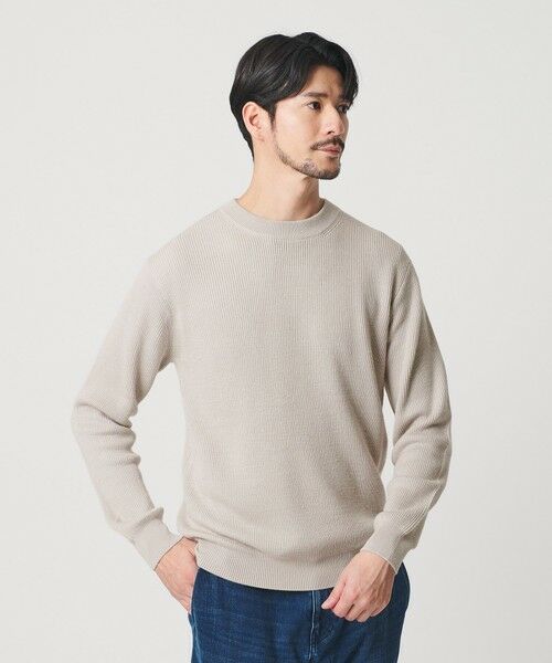 BEAUTY&YOUTH UNITED ARROWS / ビューティー&ユース ユナイテッドアローズ ニット・セーター | 【WEB限定 WARDROBE SMART】マシーンウォッシャブル ウールミックス アゼ クルーネック | 詳細23