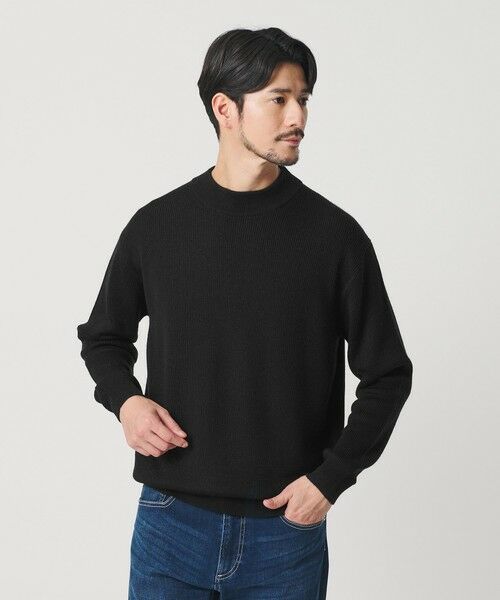 BEAUTY&YOUTH UNITED ARROWS / ビューティー&ユース ユナイテッドアローズ ニット・セーター | 【WEB限定 WARDROBE SMART】マシーンウォッシャブル ウールミックス アゼ モックネック | 詳細2