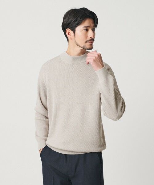 BEAUTY&YOUTH UNITED ARROWS / ビューティー&ユース ユナイテッドアローズ ニット・セーター | 【WEB限定 WARDROBE SMART】マシーンウォッシャブル ウールミックス アゼ モックネック | 詳細18