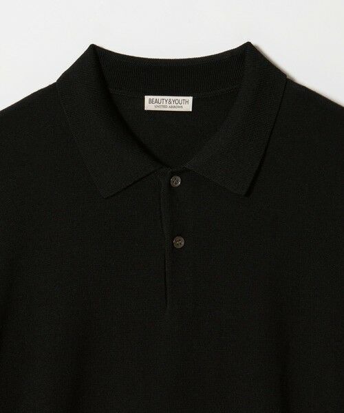 BEAUTY&YOUTH UNITED ARROWS / ビューティー&ユース ユナイテッドアローズ ニット・セーター | SUPER130 ウール ポロニット ウォッシャブル | 詳細4