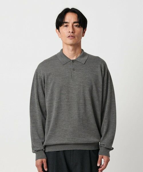 BEAUTY&YOUTH UNITED ARROWS / ビューティー&ユース ユナイテッドアローズ ニット・セーター | SUPER130 ウール ポロニット ウォッシャブル | 詳細8