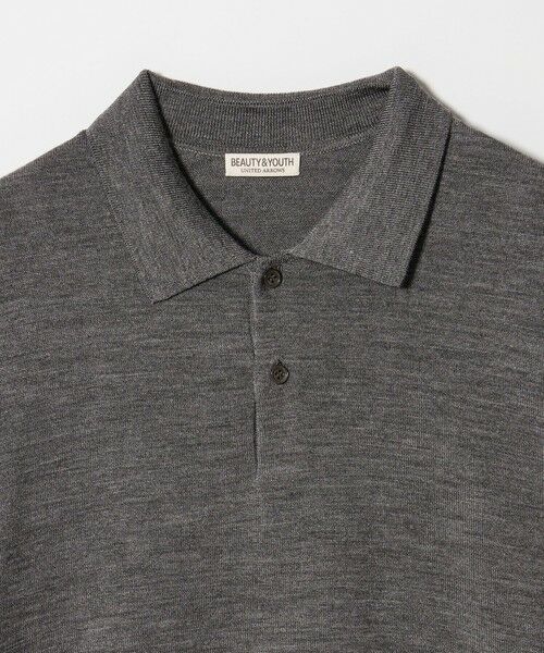 BEAUTY&YOUTH UNITED ARROWS / ビューティー&ユース ユナイテッドアローズ ニット・セーター | SUPER130 ウール ポロニット ウォッシャブル | 詳細13