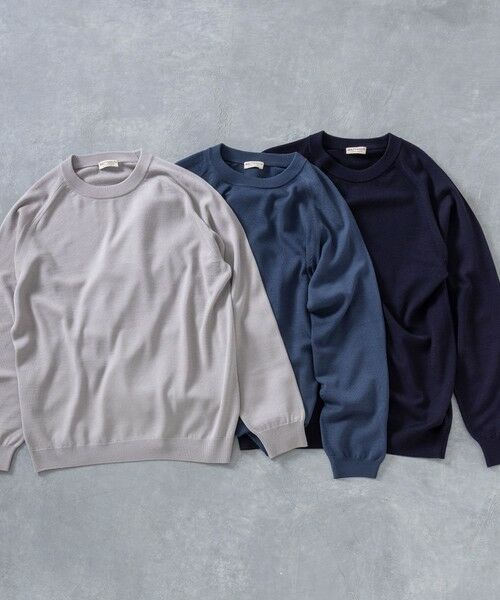 BEAUTY&YOUTH UNITED ARROWS / ビューティー&ユース ユナイテッドアローズ ニット・セーター | SUPER130 ウール クルーネック ニット ウォッシャブル | 詳細7