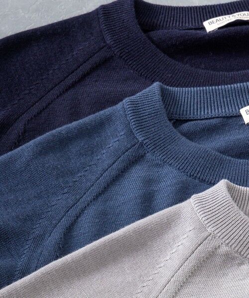 BEAUTY&YOUTH UNITED ARROWS / ビューティー&ユース ユナイテッドアローズ ニット・セーター | SUPER130 ウール クルーネック ニット ウォッシャブル | 詳細8