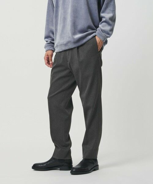 BEAUTY&YOUTH UNITED ARROWS / ビューティー&ユース ユナイテッドアローズ その他パンツ | トリコチン 1プリーツ テーパード パンツ NO.5 ヨコストレッチ | 詳細9