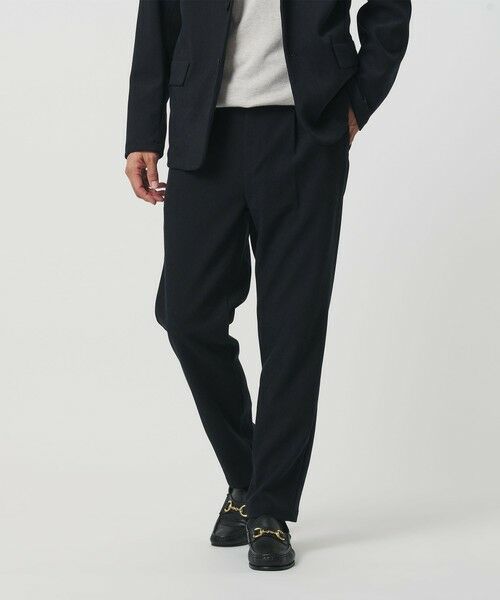 BEAUTY & YOUTH UNITED ARROWS/ビューティー&ユース ユナイテッドアローズ ブラッシュド ツイル1P テーパードパンツ NAVY XL