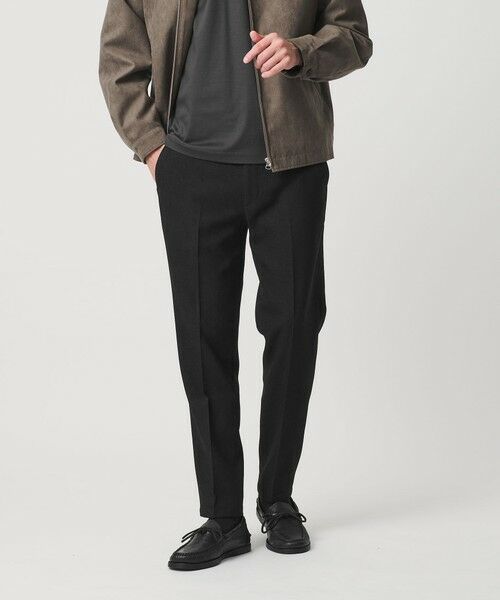 BEAUTY&YOUTH UNITED ARROWS / ビューティー&ユース ユナイテッドアローズ その他パンツ | 【WEB限定 WARDROBE SMART】ウールライク ノープリーツ パンツ(BLACK)