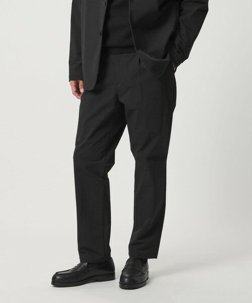 BEAUTY & YOUTH UNITED ARROWS/ビューティー&ユース ユナイテッドアローズ KOMATSU ウラケ 1プリーツ テーパード パンツ ストレッチ セットアップ対応 BLACK L