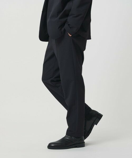 BEAUTY & YOUTH UNITED ARROWS/ビューティー&ユース ユナイテッドアローズ KOMATSU ウラケ 1プリーツ テーパード パンツ ストレッチ セットアップ対応 NAVY M