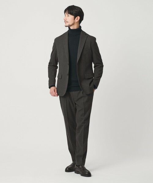 BEAUTY&YOUTH UNITED ARROWS / ビューティー&ユース ユナイテッドアローズ セットアップ | 【WEB限定 WARDROBE SMART】DELEGANT サキソニー セットアップ/ジャケット&イージーパンツ(DK.GRAY)