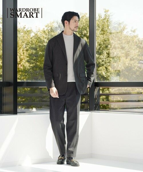 BEAUTY & YOUTH UNITED ARROWS/ビューティー&ユース ユナイテッドアローズ 【WEB限定 WARDROBE SMART】ニットフランネル リラックス セットアップ/ジャケット&イージーパンツ DK. GRAY XL BEAUTY & YOUTH UNITED ARROWS/ビューティー&ユース ユナイテッドアローズ 【WEB限定 WARDROBE SMART】ニットフランネル リラックス セットアップ/ジャケット&イージーパンツ DK. GRAY XL