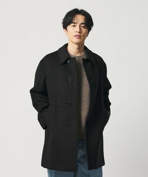 BEAUTY & YOUTH UNITED ARROWS/ビューティー&ユース ユナイテッドアローズ 120S メルトン バルカラーコート BLACK S