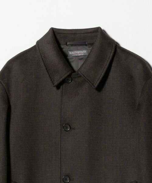 BEAUTY&YOUTH UNITED ARROWS / ビューティー&ユース ユナイテッドアローズ その他アウター | 120S メルトン チェック バルカラーコート | 詳細15