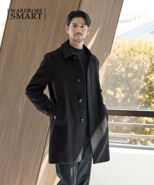 BEAUTY&YOUTH UNITED ARROWS / ビューティー&ユース ユナイテッドアローズ ステンカラーコート | 【WEB限定 WARDROBE SMART】PE メルトン バルカラーコート | 詳細1