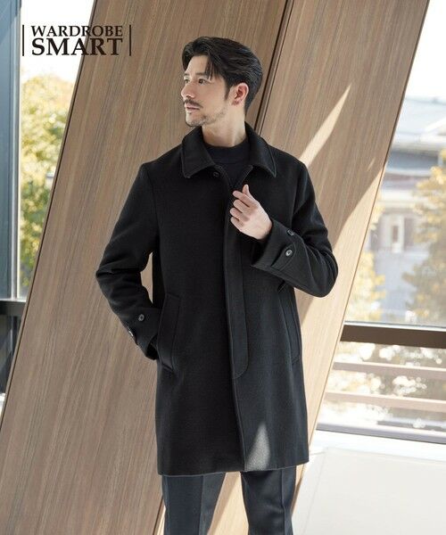 BEAUTY&YOUTH UNITED ARROWS / ビューティー&ユース ユナイテッドアローズ ステンカラーコート | 【WEB限定 WARDROBE SMART】PE メルトン バルカラーコート | 詳細4