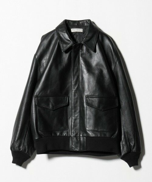 BEAUTY&YOUTH UNITED ARROWS / ビューティー&ユース ユナイテッドアローズ レザーブルゾン・ジャケット | シープ レザー A-2 ジャケット | 詳細4