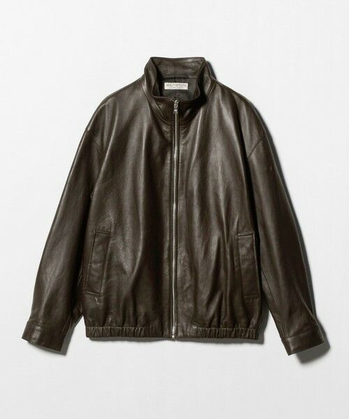 BEAUTY & YOUTH UNITED ARROWS/ビューティー&ユース ユナイテッドアローズ セミベジタブル シープ レザー ブルゾン DK. BROWN XL