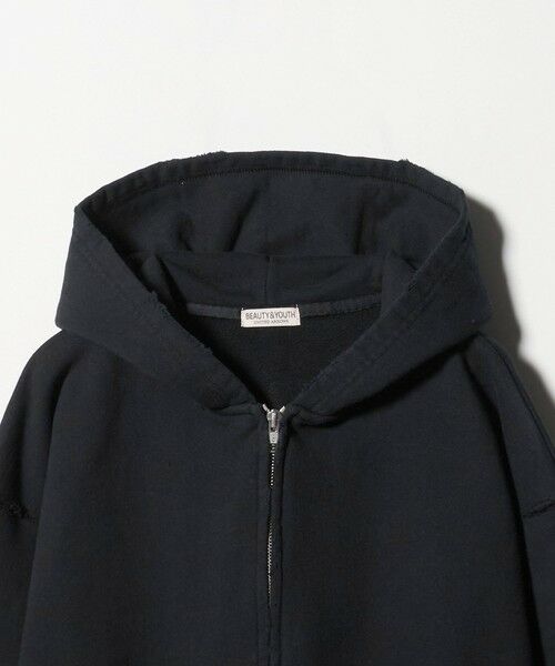 BEAUTY&YOUTH UNITED ARROWS / ビューティー&ユース ユナイテッドアローズ パーカー | クラッシュ スウェット ジップ フーディ | 詳細9