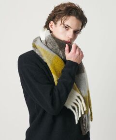 BEAUTY&YOUTH UNITED ARROWS / ビューティー&ユース ユナイテッドアローズ マフラー・ショール・スヌード・ストール | ブラッシュド ブロックチェック マフラー