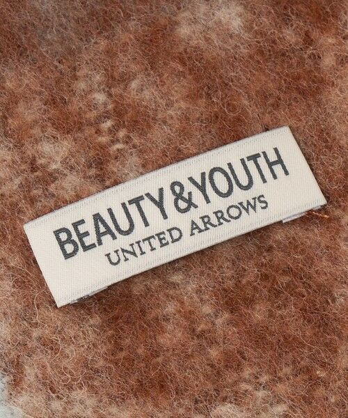 BEAUTY&YOUTH UNITED ARROWS / ビューティー&ユース ユナイテッドアローズ マフラー・ショール・スヌード・ストール | ブラッシュド ブロックチェック マフラー | 詳細5
