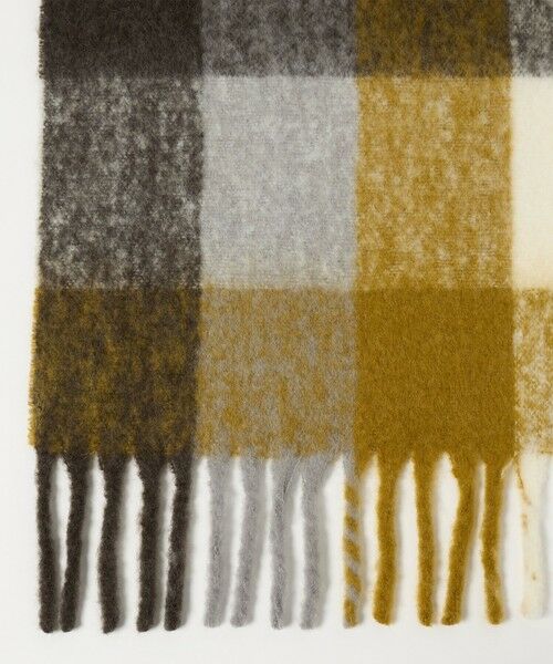 BEAUTY&YOUTH UNITED ARROWS / ビューティー&ユース ユナイテッドアローズ マフラー・ショール・スヌード・ストール | ブラッシュド ブロックチェック マフラー | 詳細10