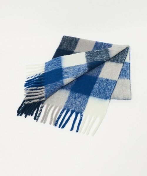 BEAUTY&YOUTH UNITED ARROWS / ビューティー&ユース ユナイテッドアローズ マフラー・ショール・スヌード・ストール | ブラッシュド ブロックチェック マフラー | 詳細12