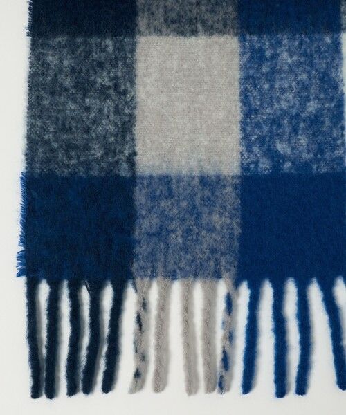 BEAUTY&YOUTH UNITED ARROWS / ビューティー&ユース ユナイテッドアローズ マフラー・ショール・スヌード・ストール | ブラッシュド ブロックチェック マフラー | 詳細13