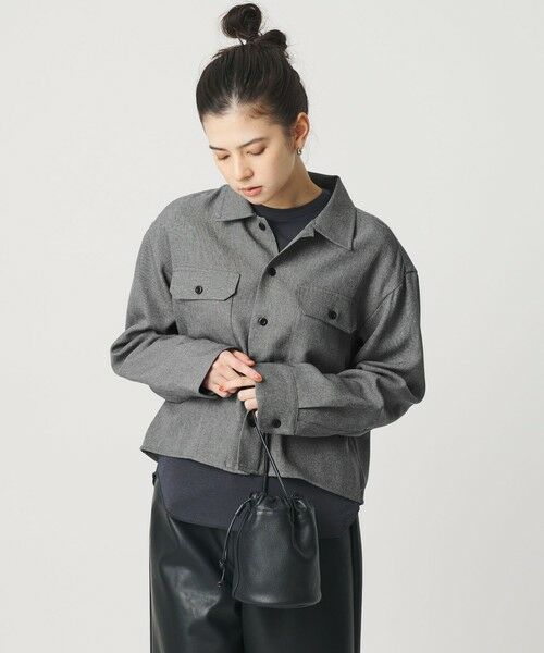 BEAUTY&YOUTH UNITED ARROWS / ビューティー&ユース ユナイテッドアローズ シャツ・ブラウス | 【WEB限定】ポリエステル ワイドショートシャツ | 詳細1