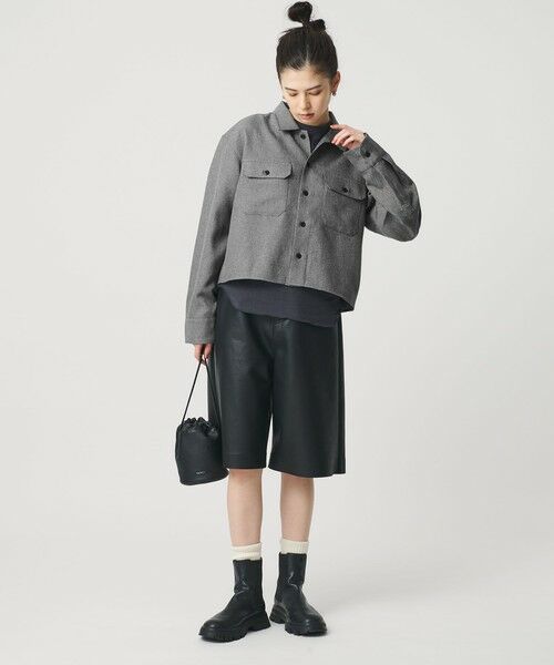 BEAUTY&YOUTH UNITED ARROWS / ビューティー&ユース ユナイテッドアローズ シャツ・ブラウス | 【WEB限定】ポリエステル ワイドショートシャツ | 詳細3