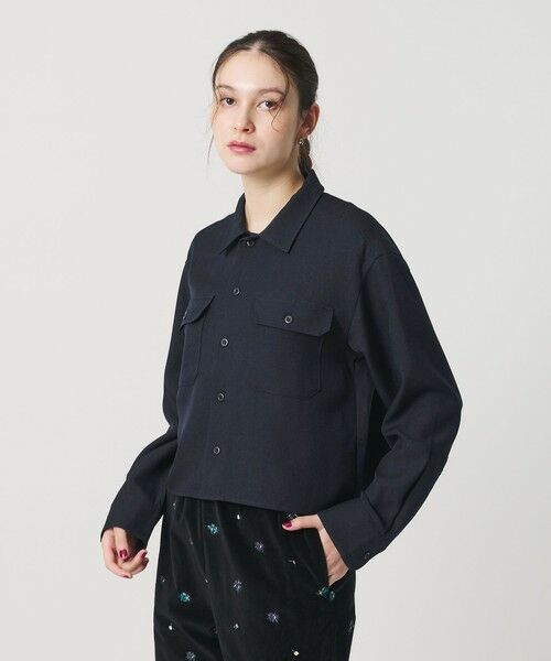 BEAUTY & YOUTH UNITED ARROWS/ビューティー&ユース ユナイテッドアローズ 【WEB限定】ポリエステル ワイドショートシャツ NAVY FREE
