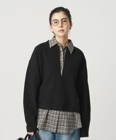 BEAUTY&YOUTH UNITED ARROWS / ビューティー&ユース ユナイテッドアローズ カットソー | ダンボール ハーフジップ プルオーバー