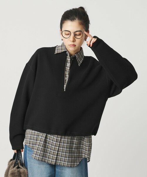 BEAUTY&YOUTH UNITED ARROWS / ビューティー&ユース ユナイテッドアローズ カットソー | ダンボール ハーフジップ プルオーバー | 詳細2