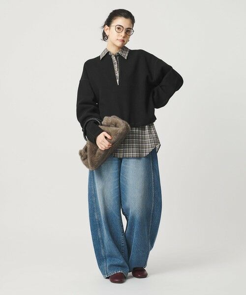 BEAUTY&YOUTH UNITED ARROWS / ビューティー&ユース ユナイテッドアローズ カットソー | ダンボール ハーフジップ プルオーバー | 詳細3