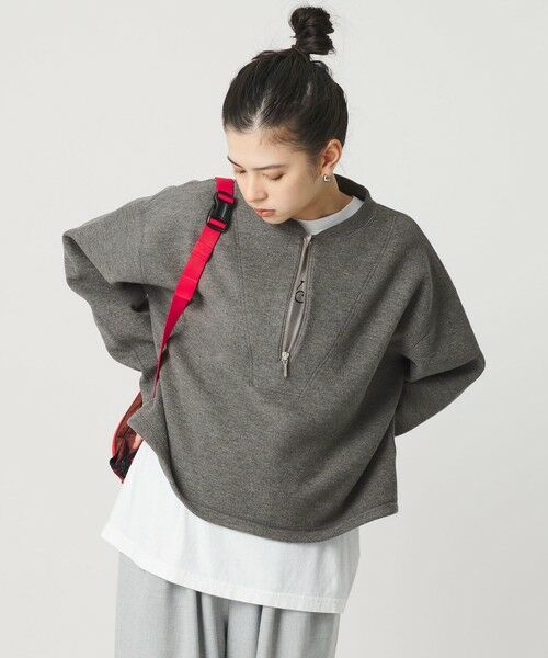 BEAUTY&YOUTH UNITED ARROWS / ビューティー&ユース ユナイテッドアローズ カットソー | ダンボール ハーフジップ プルオーバー | 詳細10