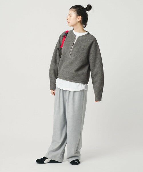 BEAUTY&YOUTH UNITED ARROWS / ビューティー&ユース ユナイテッドアローズ カットソー | ダンボール ハーフジップ プルオーバー | 詳細11