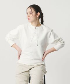 BEAUTY&YOUTH UNITED ARROWS / ビューティー&ユース ユナイテッドアローズ スウェット | コットン レースアッププルオーバー