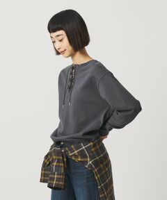 BEAUTY&YOUTH UNITED ARROWS / ビューティー&ユース ユナイテッドアローズ スウェット | コットン レースアッププルオーバー