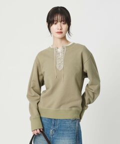BEAUTY&YOUTH UNITED ARROWS / ビューティー&ユース ユナイテッドアローズ スウェット | コットン レースアッププルオーバー