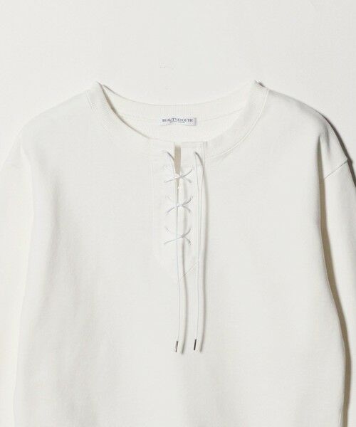 BEAUTY&YOUTH UNITED ARROWS / ビューティー&ユース ユナイテッドアローズ スウェット | コットン レースアッププルオーバー | 詳細6