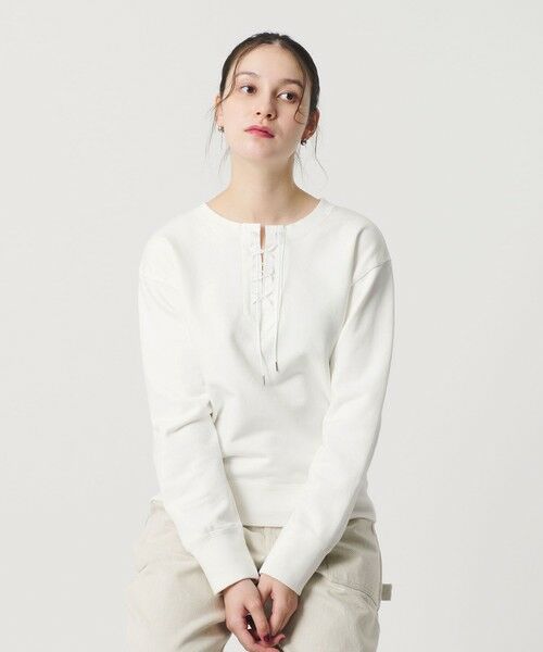 BEAUTY&YOUTH UNITED ARROWS / ビューティー&ユース ユナイテッドアローズ スウェット | コットン レースアッププルオーバー | 詳細2