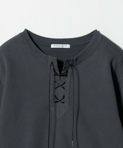 BEAUTY&YOUTH UNITED ARROWS / ビューティー&ユース ユナイテッドアローズ スウェット | コットン レースアッププルオーバー | 詳細13