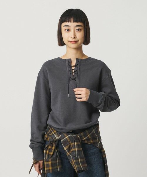 BEAUTY&YOUTH UNITED ARROWS / ビューティー&ユース ユナイテッドアローズ スウェット | コットン レースアッププルオーバー | 詳細8