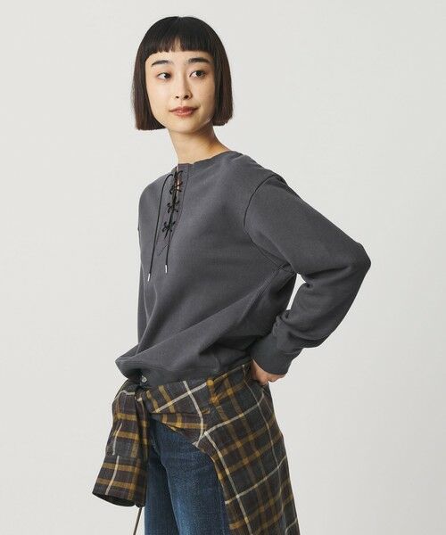 BEAUTY&YOUTH UNITED ARROWS / ビューティー&ユース ユナイテッドアローズ スウェット | コットン レースアッププルオーバー | 詳細9