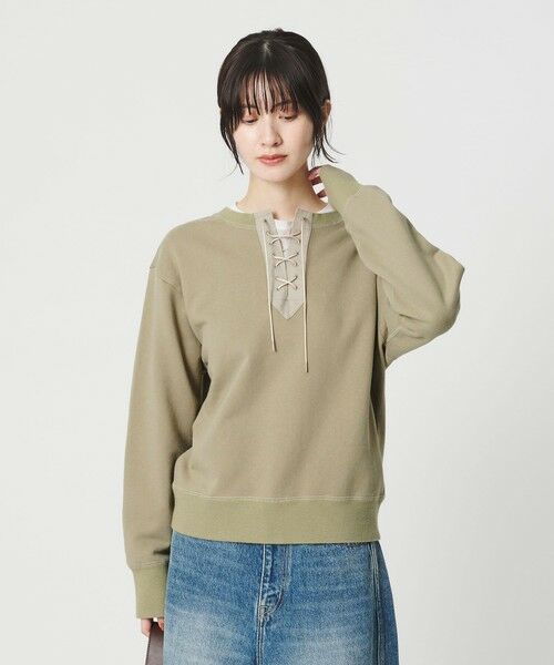 BEAUTY&YOUTH UNITED ARROWS / ビューティー&ユース ユナイテッドアローズ スウェット | コットン レースアッププルオーバー | 詳細15