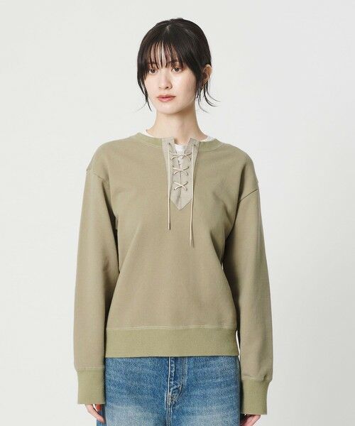 BEAUTY&YOUTH UNITED ARROWS / ビューティー&ユース ユナイテッドアローズ スウェット | コットン レースアッププルオーバー | 詳細18