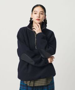 BEAUTY&YOUTH UNITED ARROWS / ビューティー&ユース ユナイテッドアローズ カットソー | ハーフジップ エルボーパッチ プルオーバー